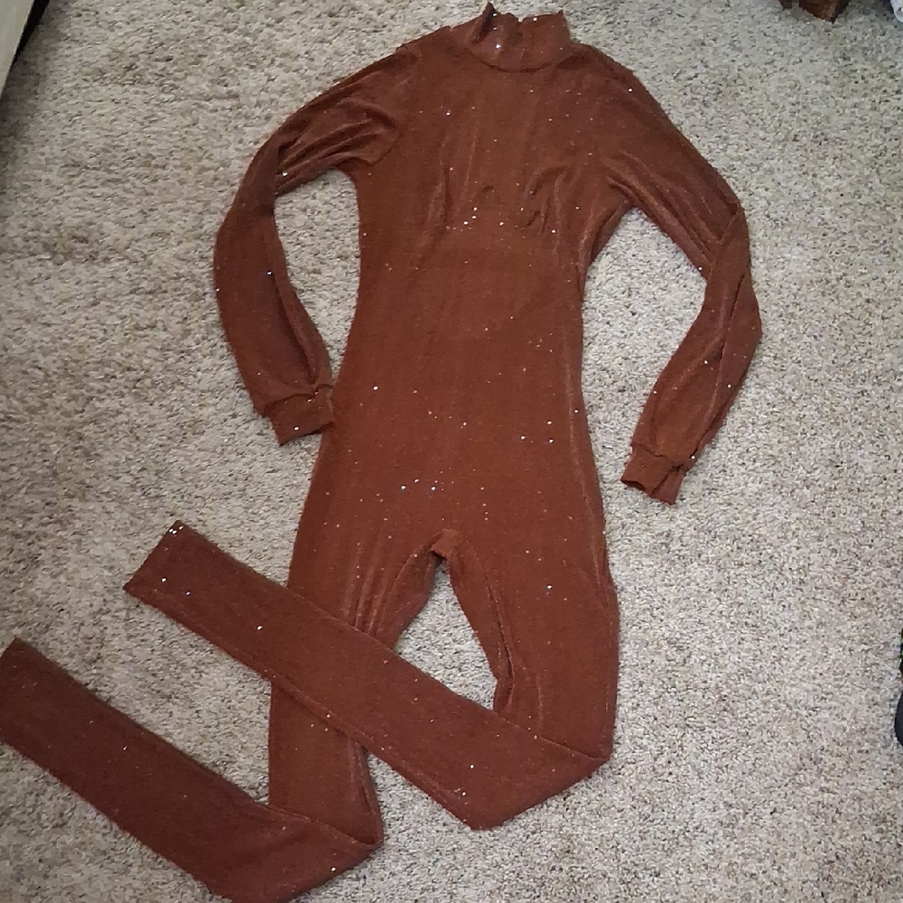 Brown Sparkly Jumpsuit